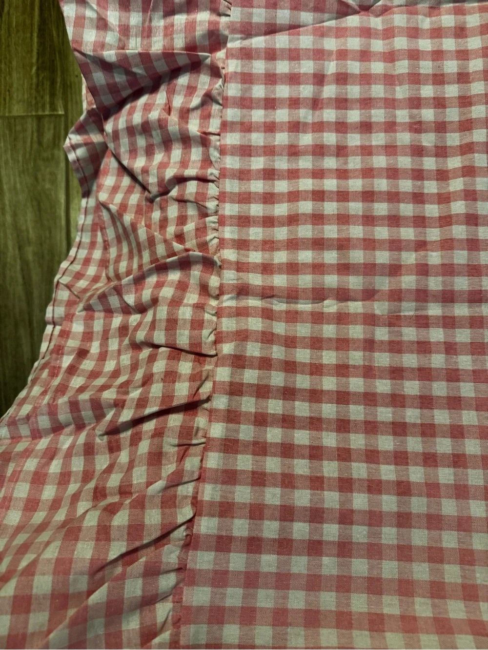 Pink Gingham Ruffle Tablecloth - Home Dining60”x120”
